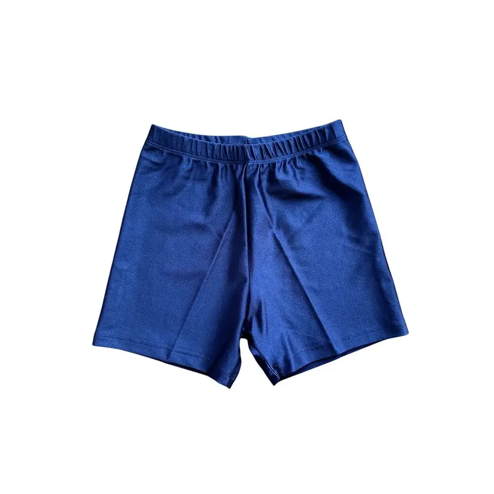 Vintage 80s 90s Hanes Her Way USA Navy Blue Bike Shorts Nylon Lycra Tagged M